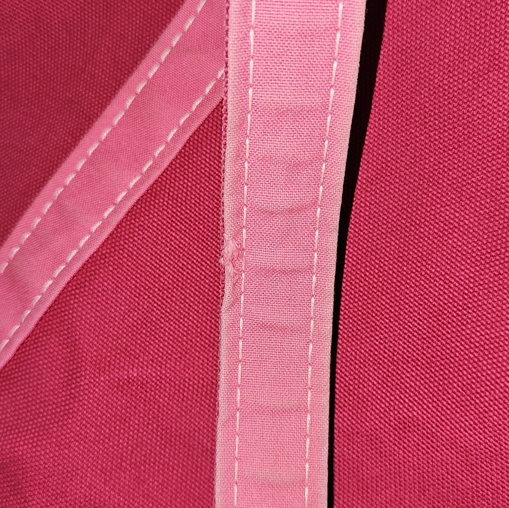 L.L Bean Boat And‎ Tote Bag XL Pink 90s Embroidered Megan Canvas Cotton USA Vtg - Picture 5 of 15